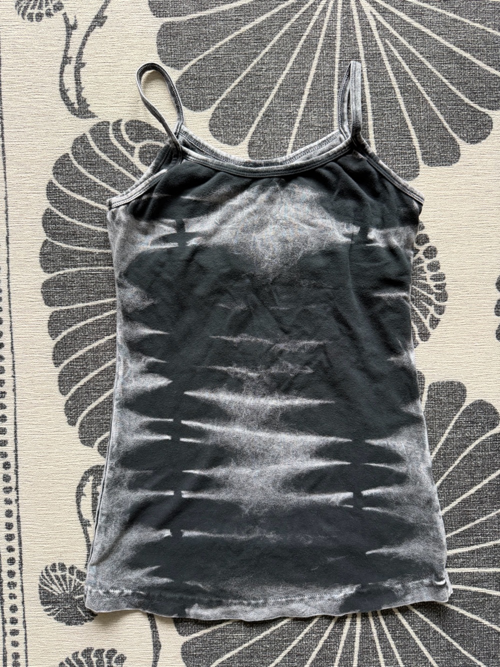 Hard Tail Gray and Black Tie-Dye Tank